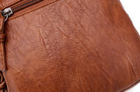 Bolso De Hombro Pequeño Para Mujer En Cuero PU Suave Vintage Moda Cruzado Bolso De Mano Para Teléfono Móvil Con Cierre De Cremallera - details 18