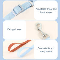 Harnés Ajustable Para Perros Con Correa De 1.2m Conjunto De Collar Y Correa Para Caminar Al Aire Libre Para Puppies Gatos Bulldog Francés Chihuahua - details 6