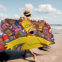 Toalla De Playa Divertida De Simpson Tamaño Grande Absorbente Microfibra Para Niños Toalla De Baño Para Natación Y Viajes - details 6