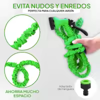 Manguera de agua para jardín, pistola extensible de jardín, diferentes salida de agua, varias medidas 7.5m/15m/30m/45m, Manguera flexible, extensible. - details 2