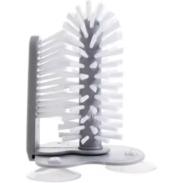 Dish brush for cleaning glass with suction cup, double-sided brush for cleaning glass - 1