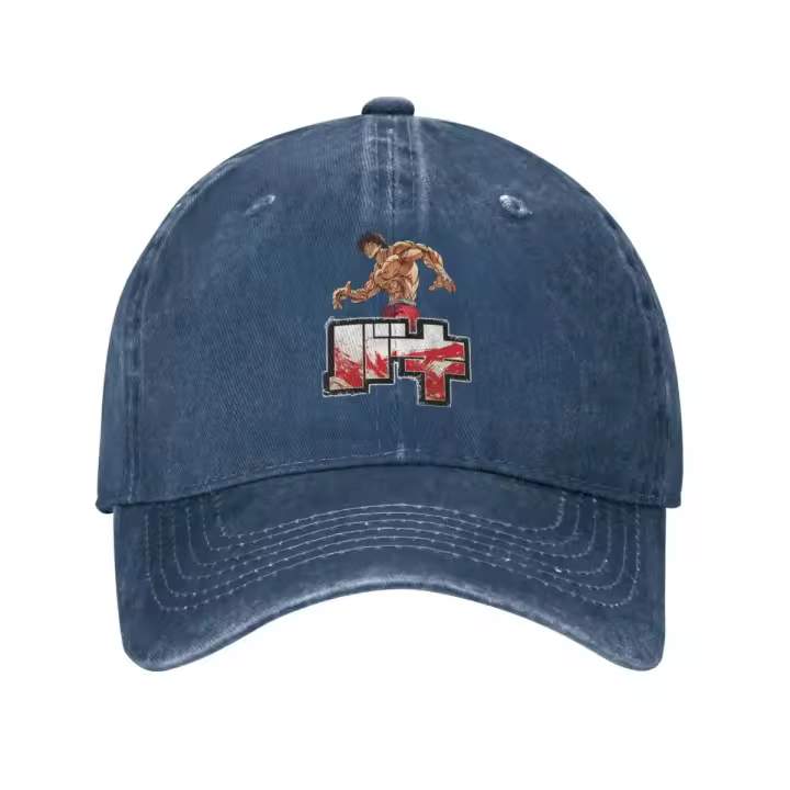 Bolera De Béisbol Vintage Lavada Anime Japonés Baki Hanma Para Hombres Y Mujeres Ajustable Protección Solar Estilo Casual - 1