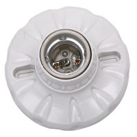 Soporte De Bombilla LED E27 De Cerámica Base Redonda Para Lámpara 6A 220V Soporte De Luces Colgantes Material ABS - details 2