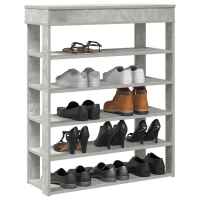 vidaXL Mueble zapatero madera contrachapada 80x30x98 cm en color Blanco/Madera antigua/Gris sonoma y más | almacenamiento funcional diseño moderno para baño dormitorio sala - details 3