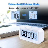 Reloj De Alarma Digital Con Sensor De Temperatura Interior Luz Sensor Desplazamiento De 12/24H Display Retroiluminado Para Dormitorios Escritorio De Oficina - details 3