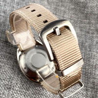 Reloj Mecánico De Pulsera Deportivo Para Hombre NH35 Movimiento 36mm Pantalla Verde Lume Correa De Nylon Acero Inodoro a 20Bar - details 13