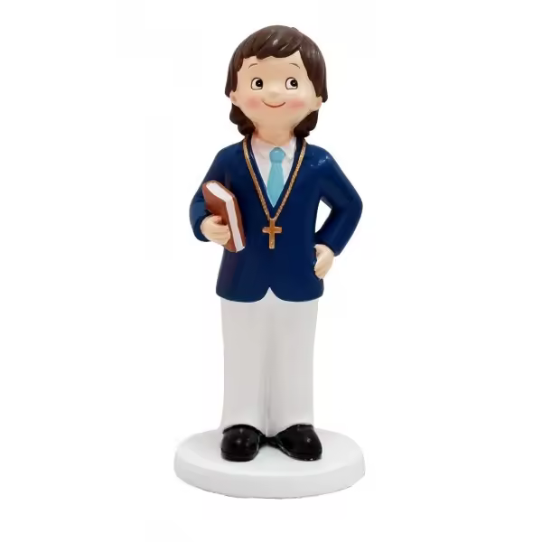Disok Figura Pastel Comunión Niño Libro 16cm  - Figuras Tarta Comuniones Figuras Tarta Comunión - 1