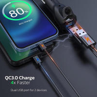 Transmisor FM Inalámbrico Con Pantalla De Color Grande 2.4A QC3.0 Dual USB Carga Rápida Manos Libres Llamada Adaptador De Audio Para Coche MP3 Juguete De Audio - details 1