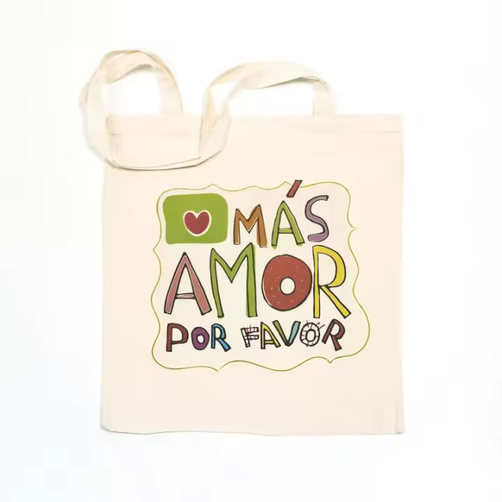 YOSIQUESE Bolsa de Tela | Modelo: 'Más amor' | Productos y regalos solidarios hechos por personas con discapacidad - 1