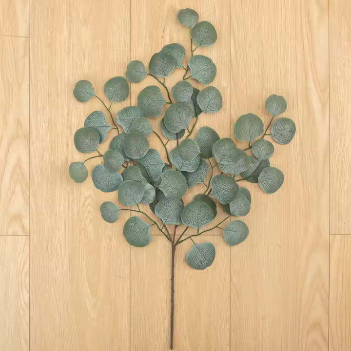 Arbusto De Seda Verde Willow Hojas Artificiales Para Decoración De Navidad Boda Fiesta Vino De Willow Planta Foliage En Vaso - 1
