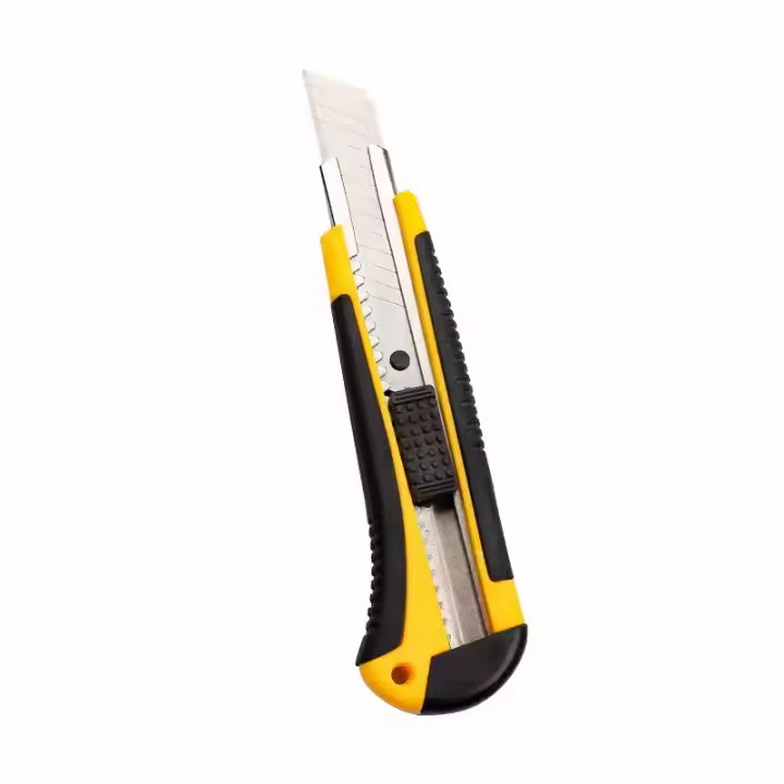 Cuchillo De Utilidad Retráctil De Acero Inoxidable SK5 25mm Pack De 5/10 Con Caja Cortador De Papel Y Cuerda Para Artesanía Y Modelado - 1