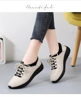 Zapatos Planos Para Mujer Suela Plataforma Cordones De Cuero Split 2024 Tendencia Primavera Casual Zapatos Para Madres - details 7