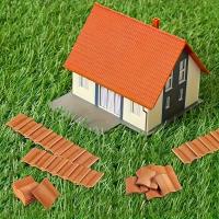 50/100pcs Mini Tejas Rojas De Pared Para Modelos De Edificios Material De Arcilla Para Escultura Micro Landscape DIY Decoración De Jardín - details 2