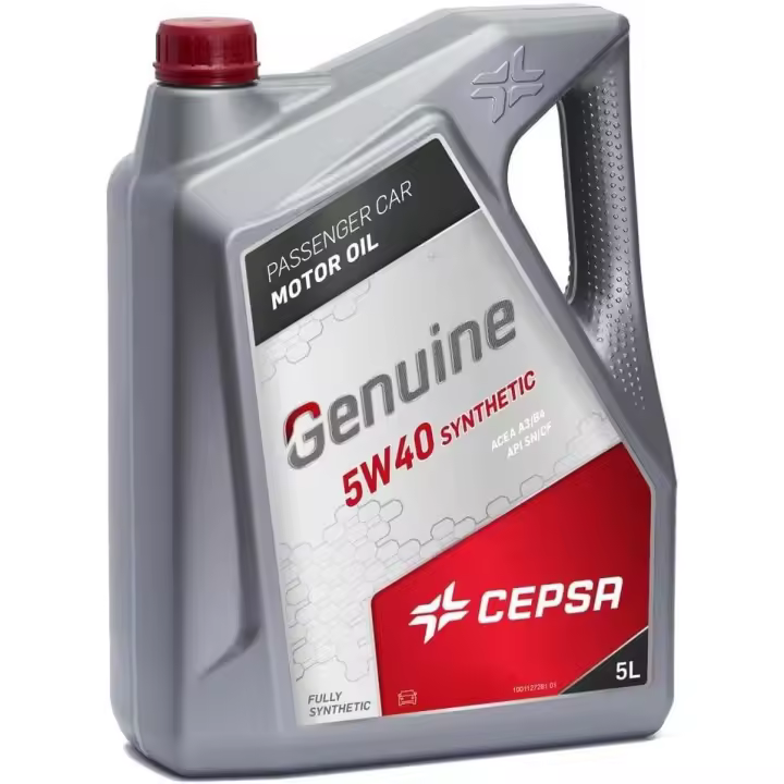 CEPSA Genuine 5W40 Synthetic (5L) - Aceite Sintético de Alto Rendimiento para Vehículos Gasolina y Diésel - 1