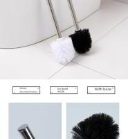 Cepillo De Limpieza Para Inodoro Con Acero Y Plástico Escobilla De Baño Esencial Herramienta De Lavabo Kit De Accesorios Domésticos - details 12