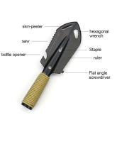 Shovel Multifuncional Para Camping Y Senderismo Herramienta De Sobrevivencia Con Regla Destornillador Y Llave De Hexágono Tamaño M - details 6
