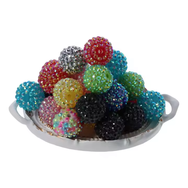 20PCS Bolas De Resina De Chicle Gordo Bolas De Disco De Cristal Para Manualidades Joyería Y Bolígrafos De Cristal Resina - 1