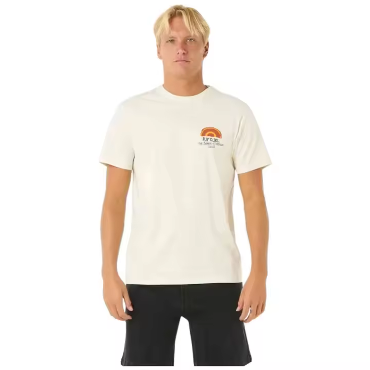 Camiseta de Manga Corta Rip Curl Keep On Trucking para hombre en color beige - 1