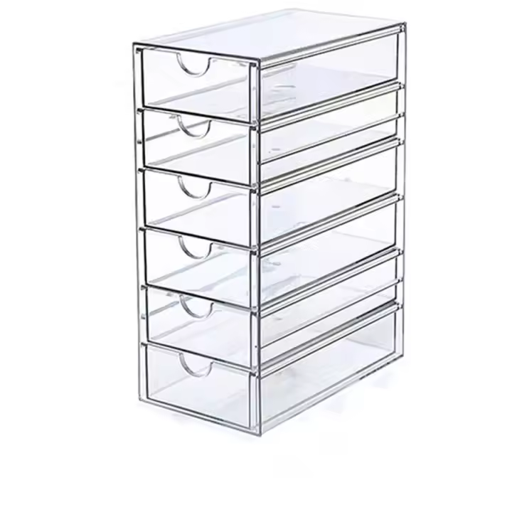 Caja De Almacenamiento De Coches De Colección 1:64 Con Cajones Transparentes De Acrílico Y Aleación Para Decoración De Mesa Y Organización De Garage - 1