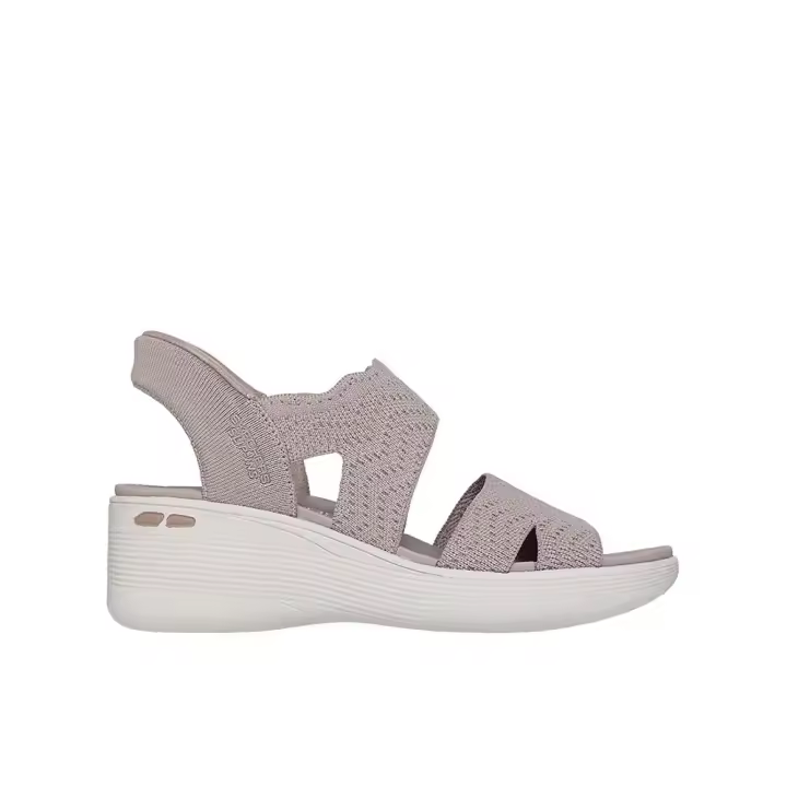 Skechers Pier-Lite - Slip On Sandalias con cuña para mujer color topo en textil 83671 - 1