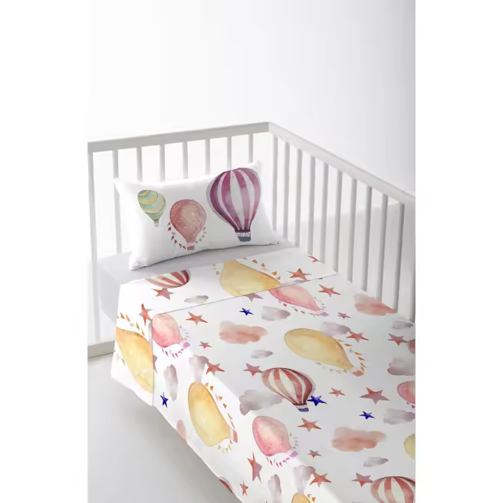JUEGO DE SÁBANA CUNA/MAXICUNA INFANTIL BEBE 100% ALGODÓN FELIPE B COOL KIDS FABRICADO EN ESPAÑA - 1