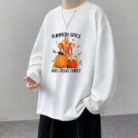 Camiseta De Hombre Estilo Halloween Con Cuello Redondo Casual De Otoño Estilo Callejero Y2K Para Uso Diario Versátil Y Fresca - details 3