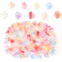 50pcs Perlas De Vidrio Lampwork En Forma De Flor De La Valle Coloridas 12x7.5mm Irregulares Para Hacer Joyas DIY Accesorios - details 2