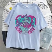 Camiseta Kawaii De Mujer Estampado De Dibujos Animados Rosa Harajuku Aesthetic Moda Coreana Y2k Casual Manga Corta O-Neck - details 2