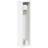 vidaXL Mueble de baño con portarrollos 20,5x20x90 cm en color Roble Sonoma/Blanco/Negro | almacenamiento funcional diseño moderno para baño dormitorio sala - details 1