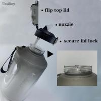 Botella De Deporte YCALLEY 2L Con Recordatorio De Silicone Y Taza De Sello Grande Capacidad De 1500ML/2300ML/3800ML Para Fitness - details 5