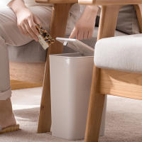 Bandeja De Basura Con Tapa Espaciosa Para Baño Cocina Dormitorio Sala De Estar Plástico Ecológico Pequeño Con Brecha Recolección De Residuos Para El Hogar - details 3