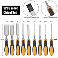 Juego De 9 Piezas De Taladro De Madera Para Carpintería Profesional Herramientas DIY Juego De Cincel De Grabado De Madera Con Mango Redondo Material De Hoja De Acero Cromo-vanadio - details 3
