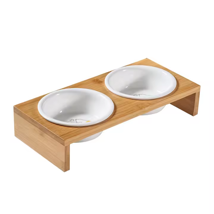 2 cuencos para gatos | Cuencos elevados para gatos | Cuencos para perros pequeños | 2 cuencos para gatos con soporte inclinado | Cuenco elevado para gatos - 1