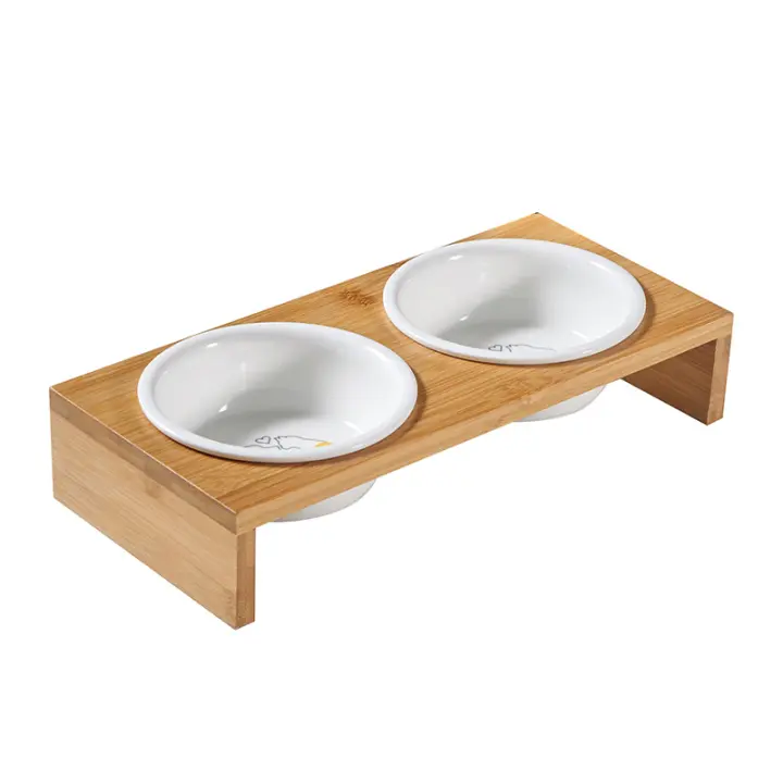 2 cuencos para gatos | Cuencos elevados para gatos | Cuencos para perros pequeños | 2 cuencos para gatos con soporte inclinado | Cuenco elevado para gatos - 1