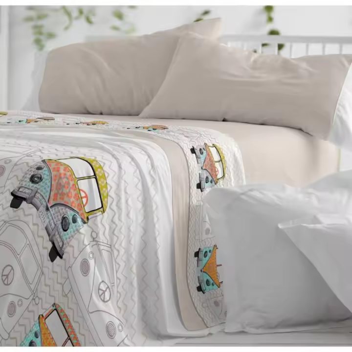 Burrito Blanco Juego de Sabana para todo el año Diseño 107 - 1
