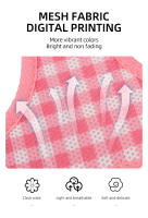 Harnés De Gatos Festivo Con Estampado De Gingham Transpirable De Poliéster Con Hebjes Metálicos Y Tirantes Reflectantes Para Caminatas Seguras - details 2