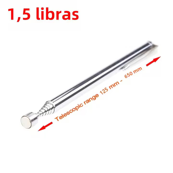 Herramienta De Recogida Magnética Telescopica Ajustable 1Pc Con Luz LED Mango Largo Agarre Magnético Telescópico Para Inspección Y Uso Doméstico - 1