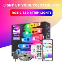 Tira De Luces LED WS2811 Dreamcolor RGBIC TUYA 32.8ft Control Remoto WiFi Conexión a App Smartlife Sincronización Musical Para El Hogar - details 0