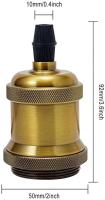 Paquete de 6 Luces LED E27, Bombilla Vintage, portalámparas de Cerámica sólida, adaptador de bombilla de Tornillo Edison Retro - details 0