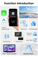 Grabadora De Vidrio Del Coche 10.1 Pulgadas 4K Con Carplay Y Android Auto Dual Lente Navegación GPS Grabación De Video Y FM - details 2