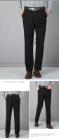 Pantalones Casuales Para Hombre 100% Algodón Verano Delgados Clásicos Otoño Gruesos Negocios Moda Cómodos Elásticos Rectos Talla Alta Bolsillos - details 6