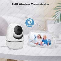 Monitor De Video Para Bebé Con Cámara PTZ Zoom Babyphone Protección De Seguridad CCTV Sensor De Temperatura Lullaby - details 12