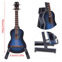 Guitarra De Madera Miniatura 10cm Adorno Musical Para Decoración De Escritorio Estudio Oficina Casa Estilo Moderno - details 0