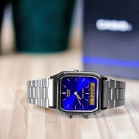 reloj Casio VINTAGE EDGY AQ-230GG-2A unisex dial analógico y digital Hora dual - alarma - details 1