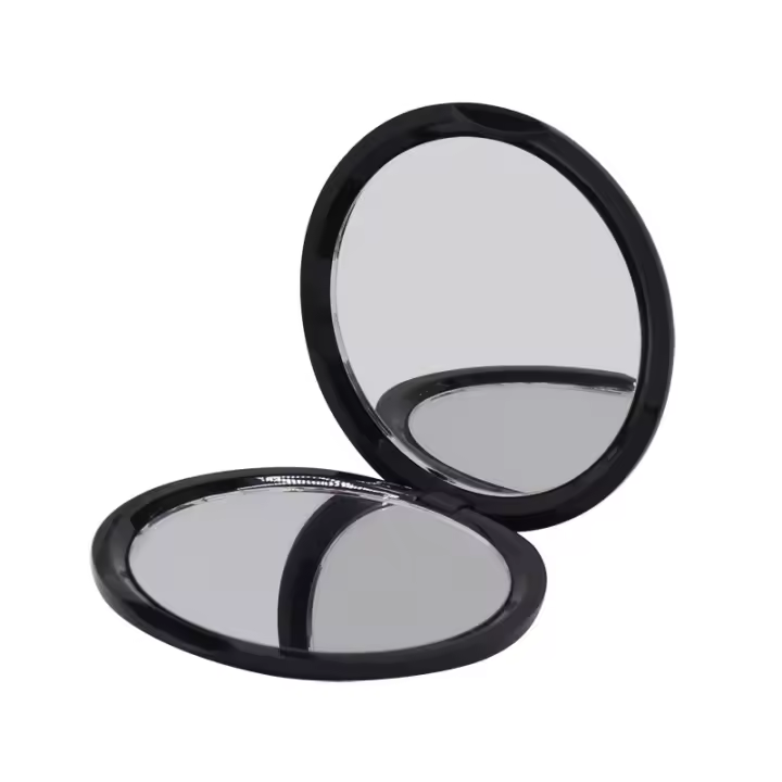 Espejo De Maquillaje Portátil Mano Doble Lado Mini Pequeño Para Viajes Espejo Redondo Plegable Herramienta De Belleza Y Cosmética - 1