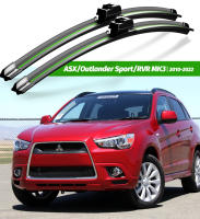 Limpia Parabrisas Delantero Puntas De Limpieza Inteligentes Para Mitsubishi ASX Outlander Sport RVR 2010-2022 Plegable Natural De Goma Negro Y Verde - details 0