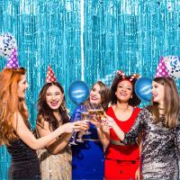 Juego De 1 Pieza De Cortina De Foil Dorado De 9.8 Pies Para Fondo De Fotografía De Cumpleaños Decoración De Fiesta Streamers De Aluminio - details 53