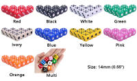 10PCS Dados Pequeños D6 14mm Para Juegos De Tablero Y Apuestas Estándar Con Puntos Accesorios De Juego - details 0