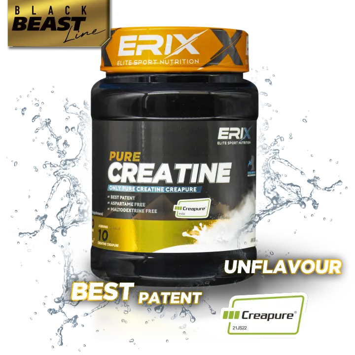 ERIX NUTRICION  CREATINA CREAPURE 500 GR NEUTRA  Recuperación Muscular  Aumentar Masa Muscular y Resistencia  Pre y Post entrenamiento  Gran Solubilidad - 1