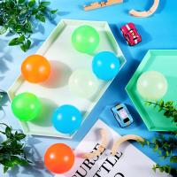 4pcs Bolas De Sensación Squishy Pegajosas Que Brilla En La Oscuridad Para Decoración De Fiestas Divertidas Y Desestresadoras Para Niños Y Adultos - details 1